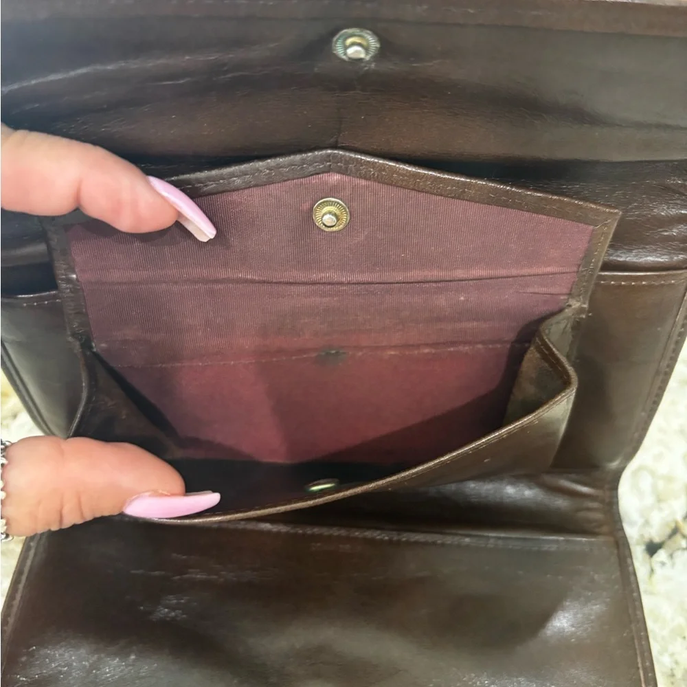 Dior Monogram Checkbook wallet in Brown